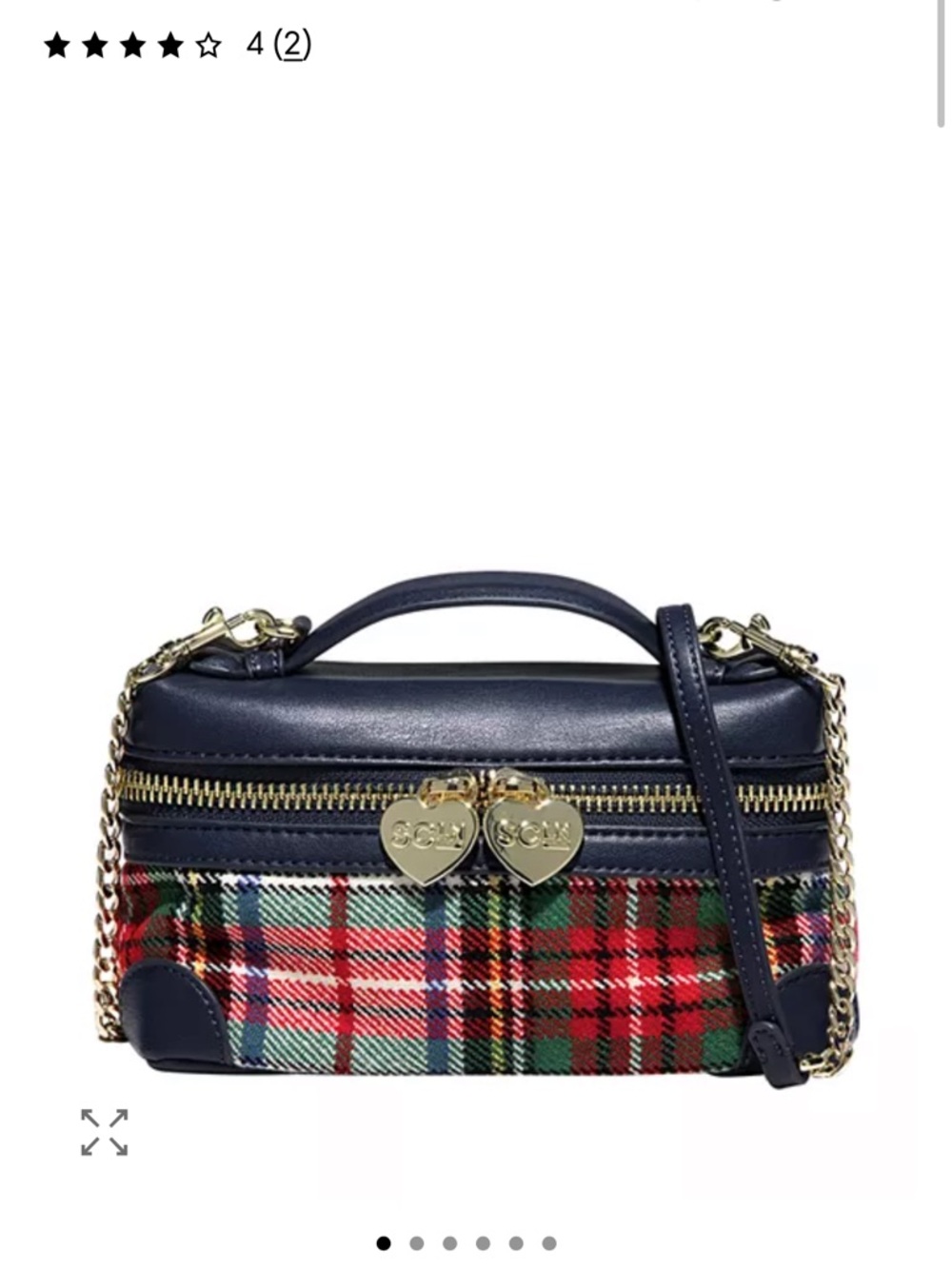Stoney Clover Lane Navy & Red Tartan Crossbody